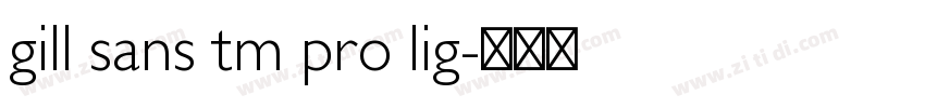 gill sans tm pro lig字体转换